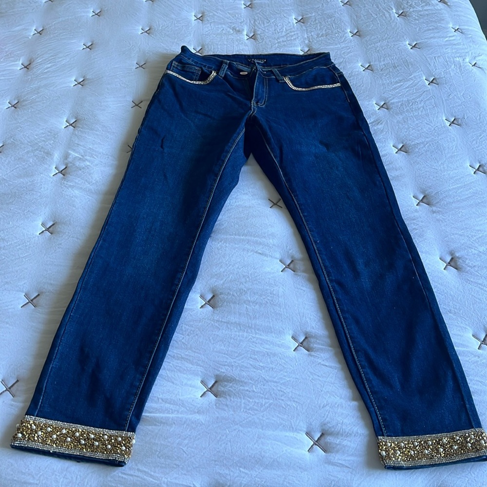 New Venus Ankle Length Embellished Jeans